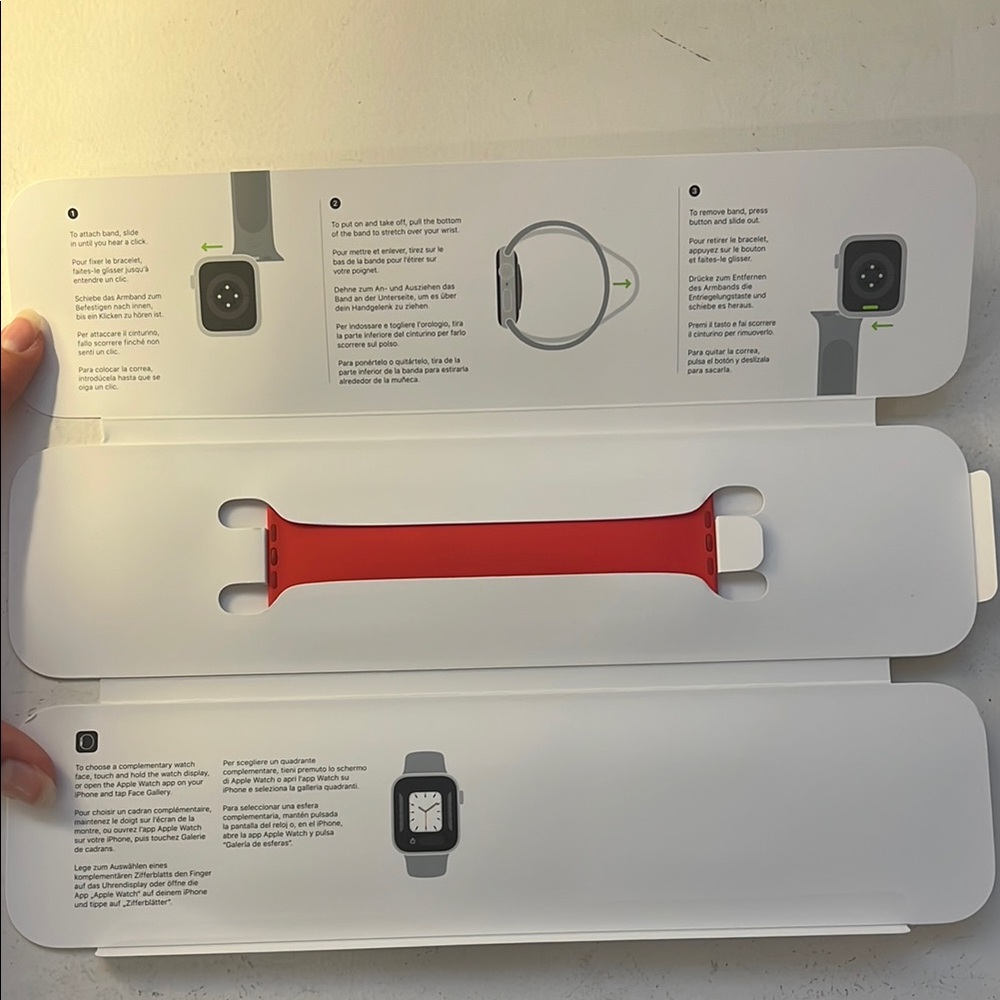 Red Apple Watch Solo Loop Band